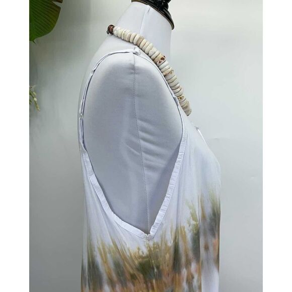 Kau wela Summer Mini Romper Beach Boho Romper Gypsy Overall Wide Leg White - Picture 4 of 14